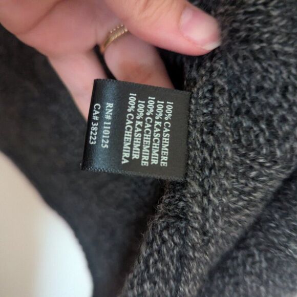 Qi Cashmere Cardigan Sweater Small Womens Open Draped Front 100% Cashmere - Picture 3 of 4